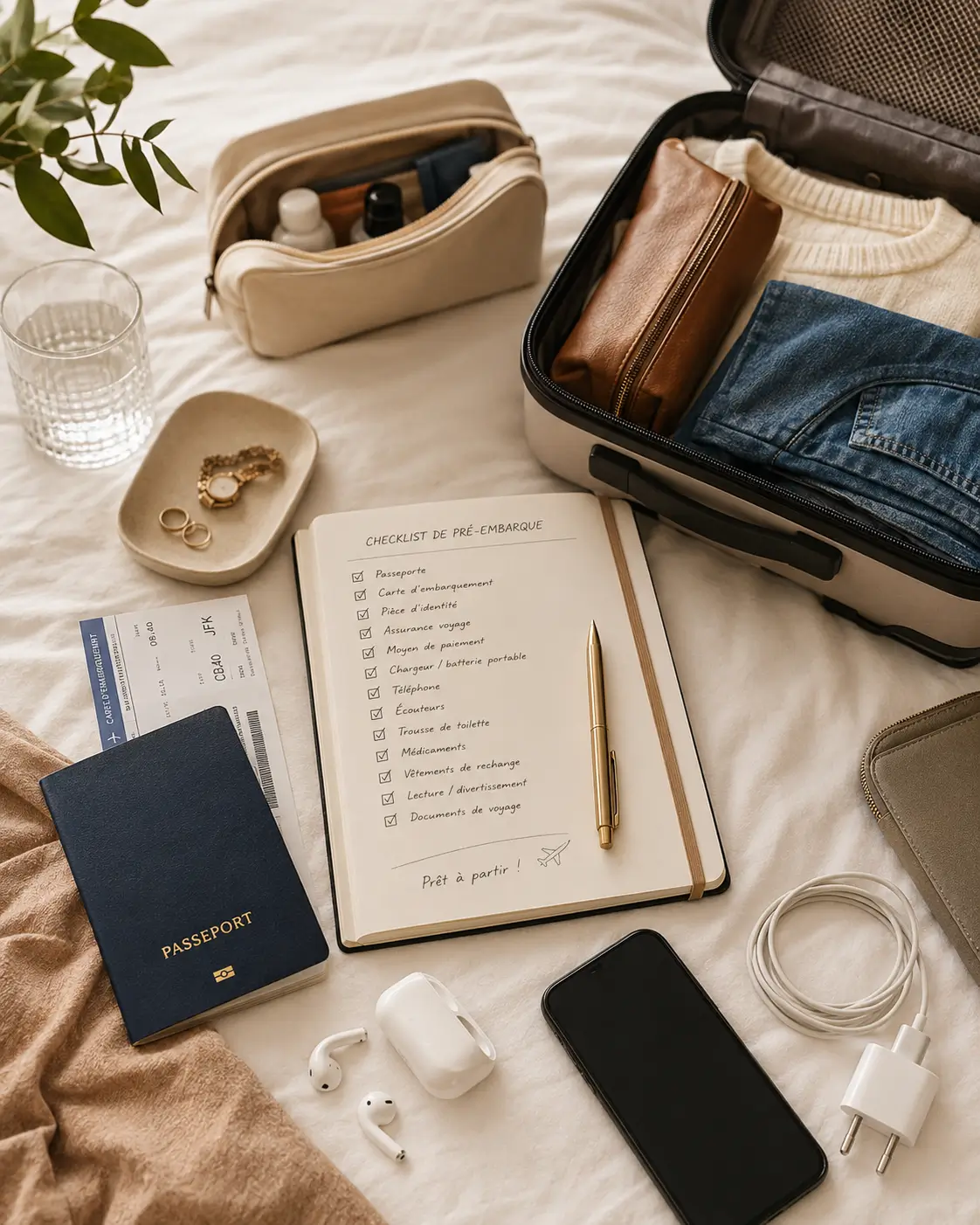 Checklist de pré-embarque